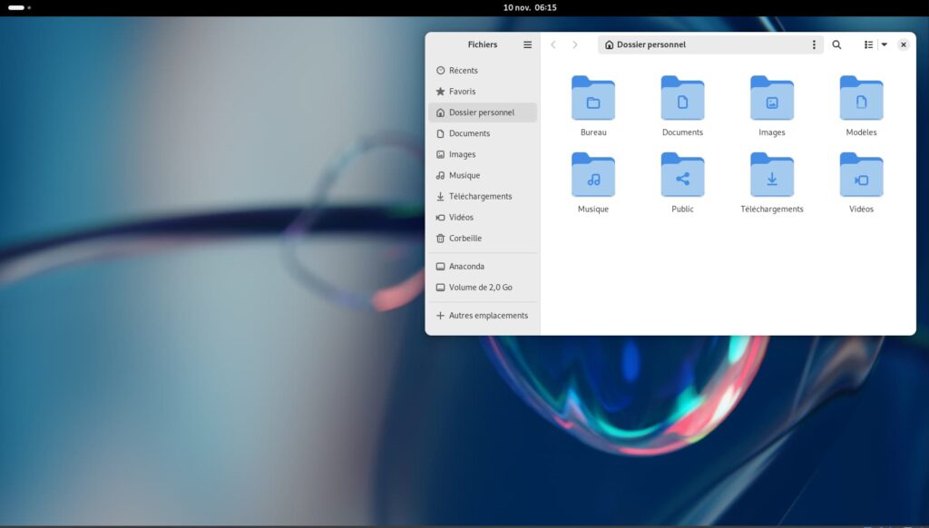 hva informatique fedora 39 gnome