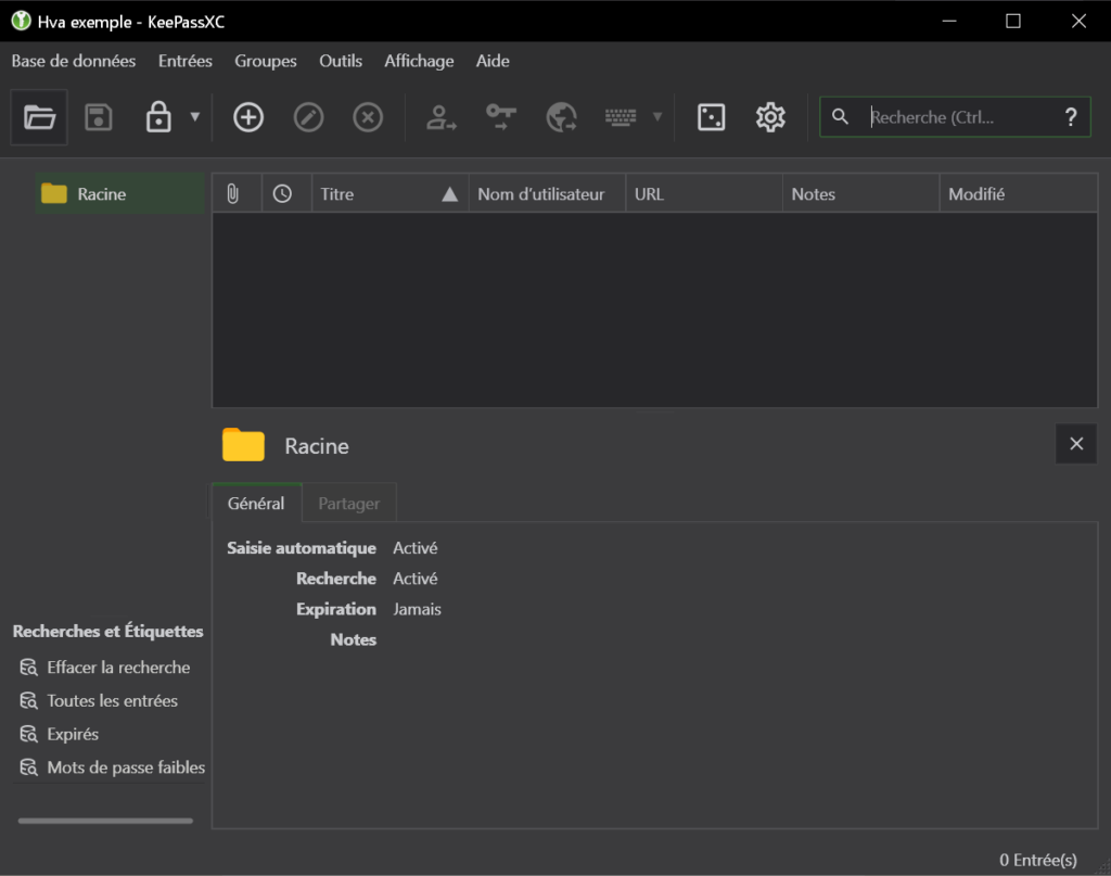 1 hva informatique keepassxc nouveau groupe