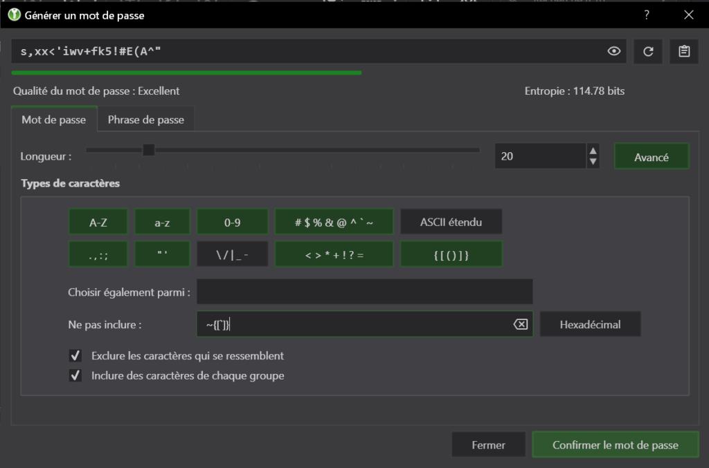 3 hva informatique keepassxc modifier mot de passe